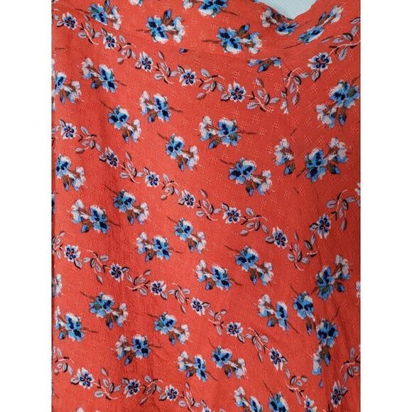 Altar'd State Lined Elastic Waist Pull On Flowy Floral Romantic Red Boho Shorts - Picture 4 of 9